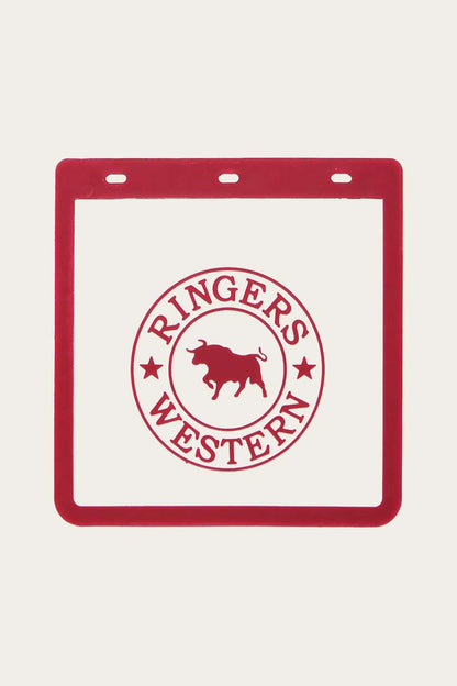 RW Mud Flaps White & Burgundy