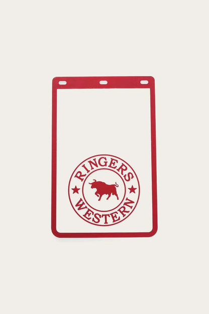 RW 4WD Mud Flaps - White / Burgundy
