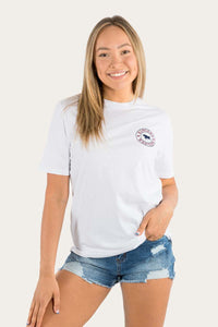 Signature Bull Womens Loose Fit T-Shirt - White/Multi