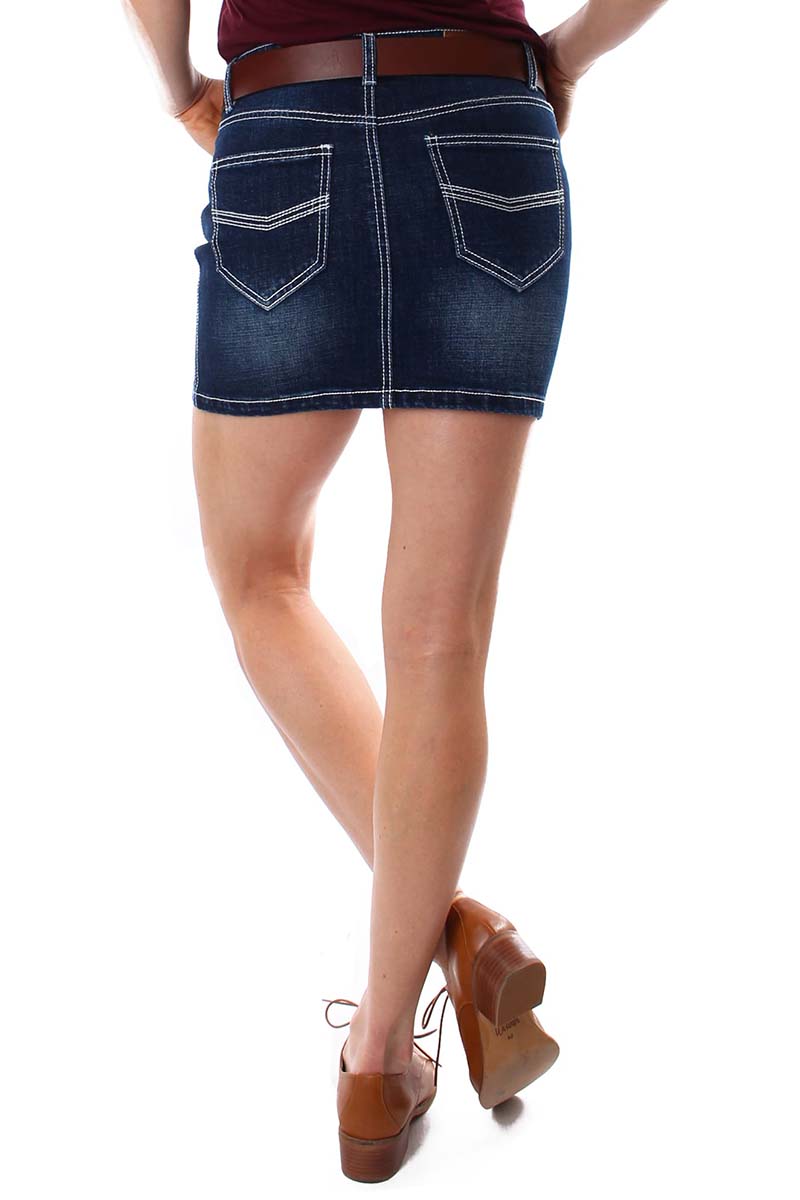 Sienna Womens Denim Mini Skirt