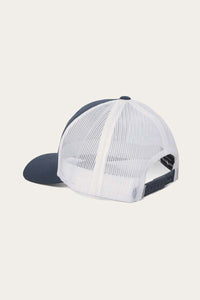 Signature Bull Trucker Navy & White with Navy & Red Patch
