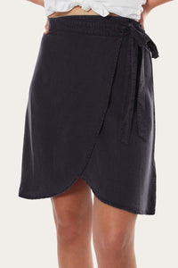 Nicole Womens Midi Skirt Midnight