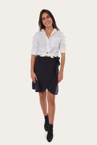 Nicole Womens Midi Skirt Midnight