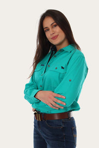 Pentecost River Womens Full Button Work Shirt - Mint