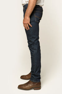 Burke Mens Tapered Slim Leg Jean - Dark Blue