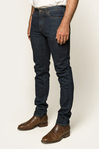 Burke Mens Tapered Slim Leg Jean - Dark Blue