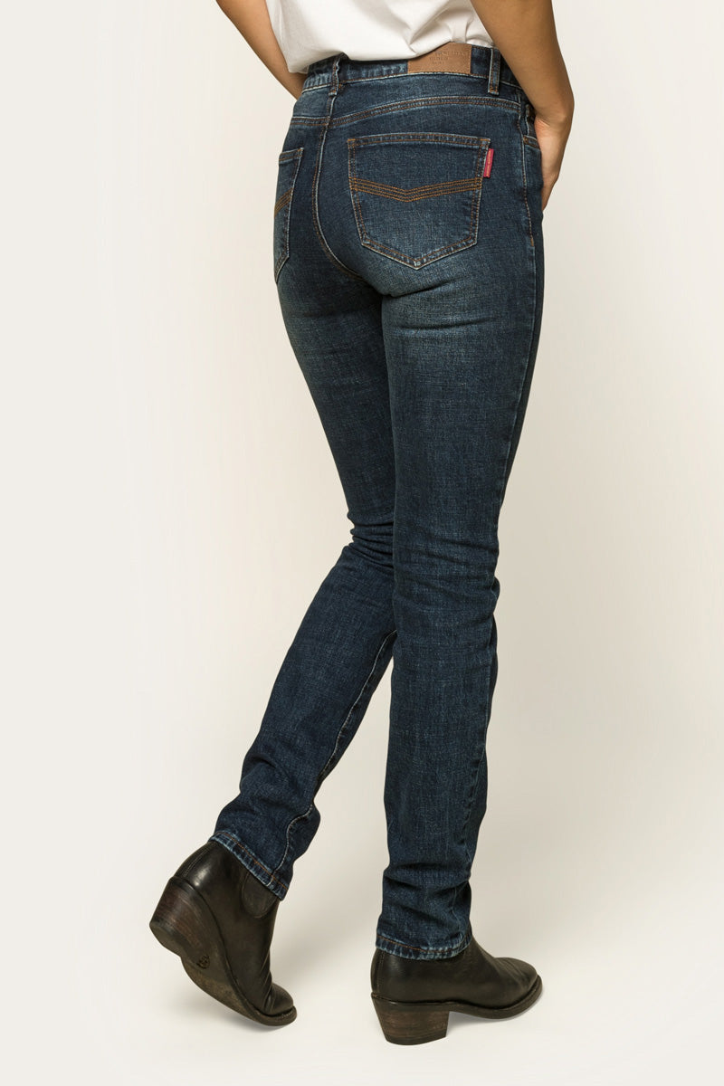 Clermont Womens Low Rise Jean - Classic Blue