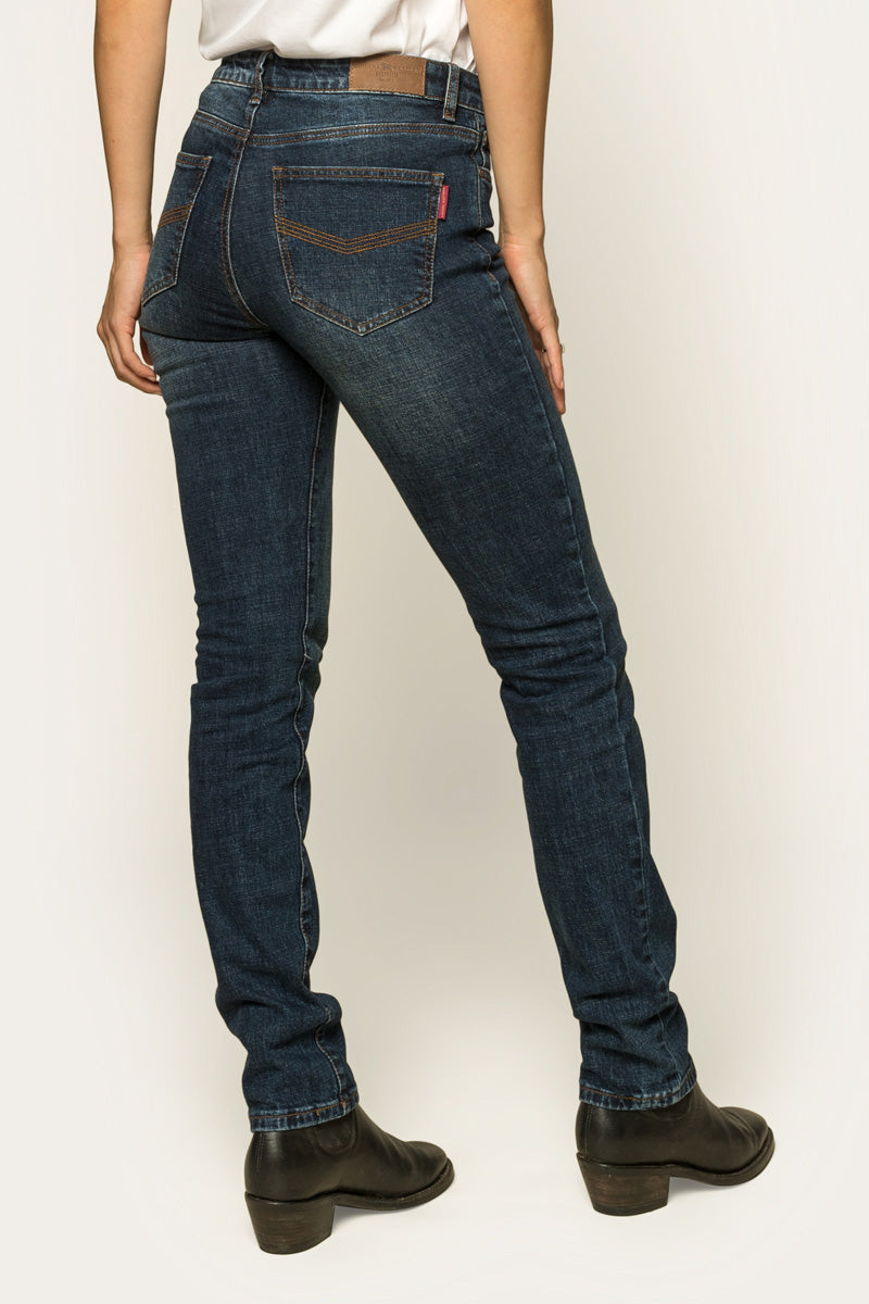 Clermont Womens Low Rise Jean - Classic Blue
