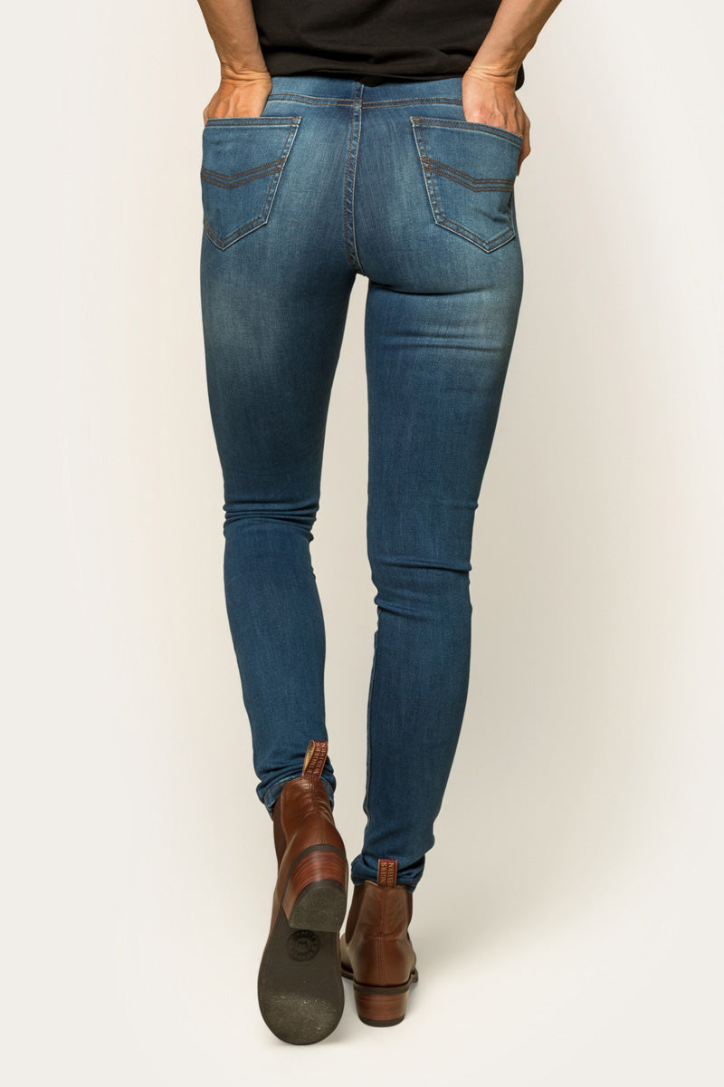 Sammy Womens High Rise Skinny Jeans - Vintage Blue Wash