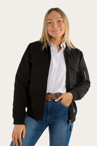 Yorke Womens Sherpa Bomber Jacket - Black