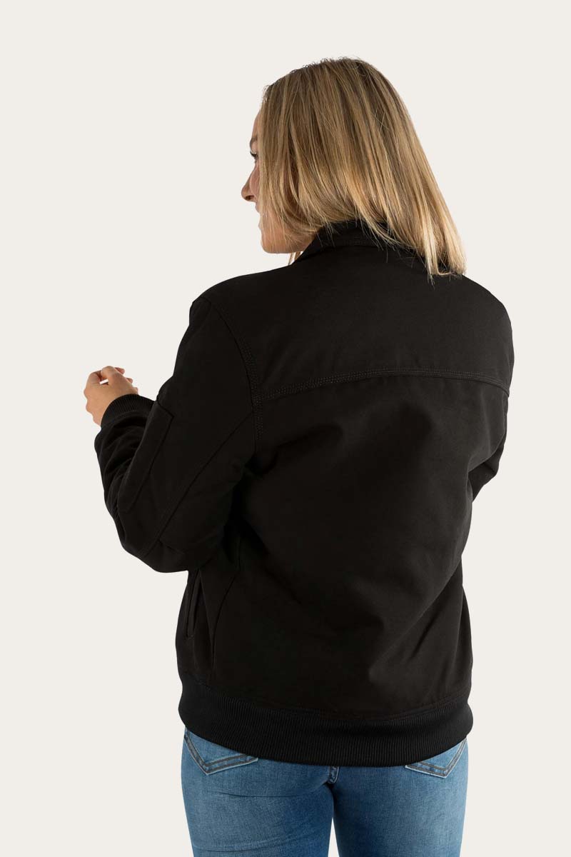 Yorke Womens Sherpa Bomber Jacket - Black