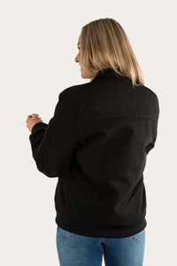 Yorke Womens Sherpa Bomber Jacket - Black